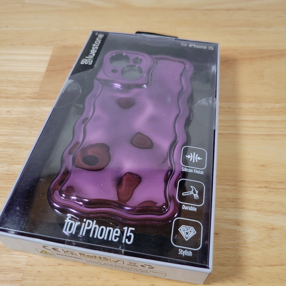 iphone 15 Cell Phone Case Liquid Mirror Purple 1